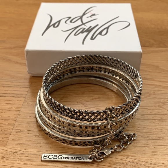 BCBGGeneration Silver Bangle Set - 4 Piece - Picture 6 of 6